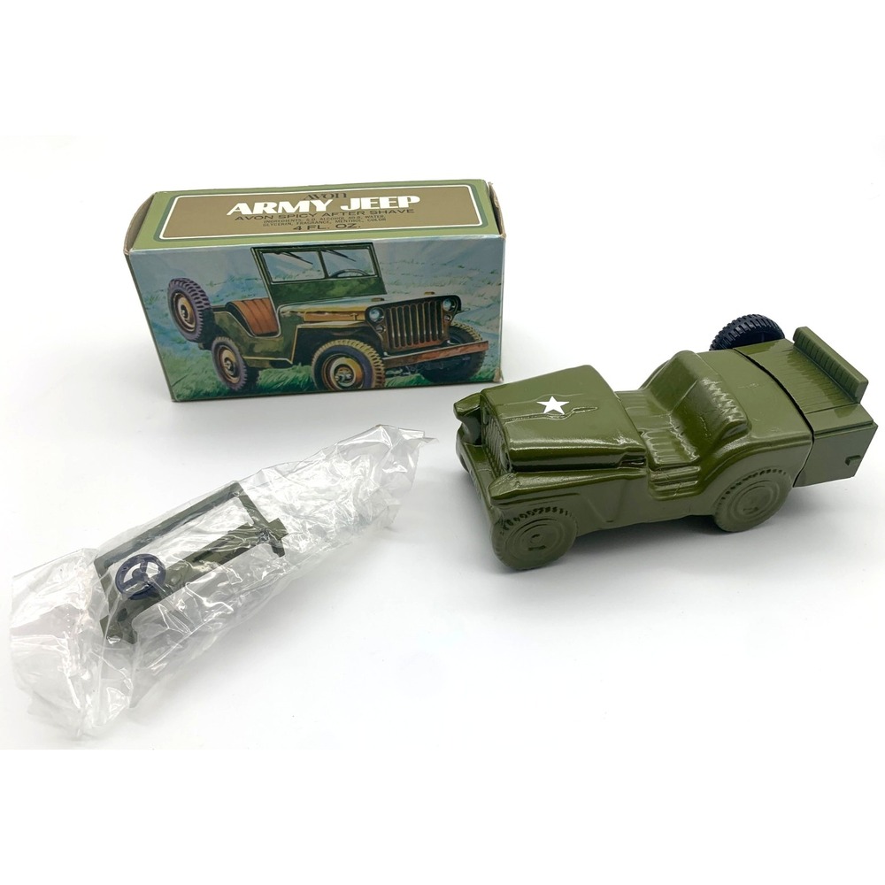 Avon Army Jeep Wild Country After Shave 4 fl. oz. Full with Original Box VTG